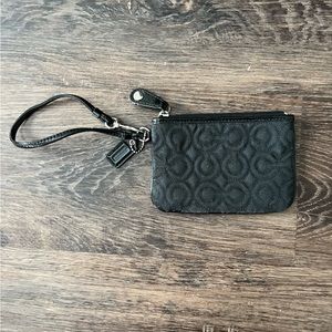 Black coach wristlet